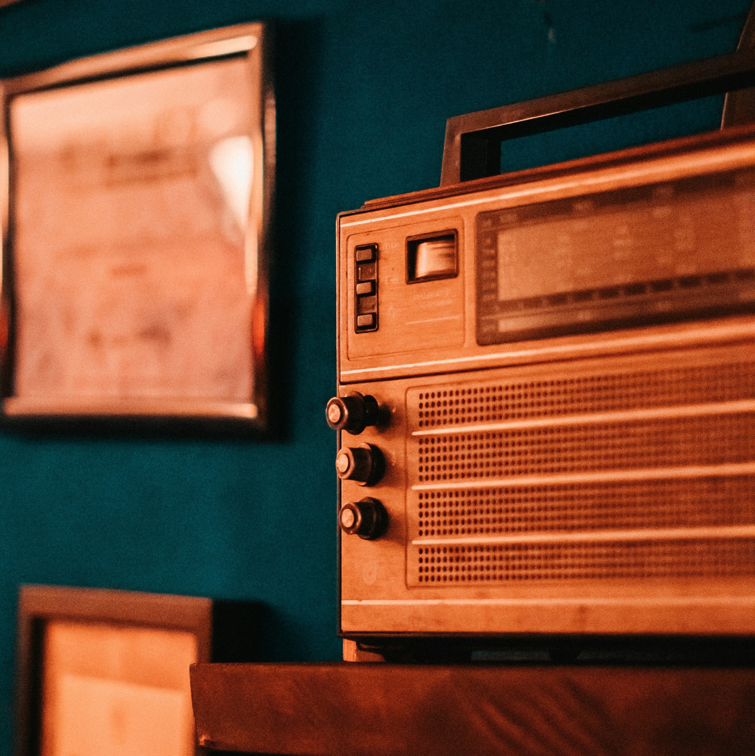 Longwave radio on table